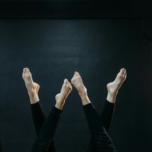 Close up of legs moving in rhythm